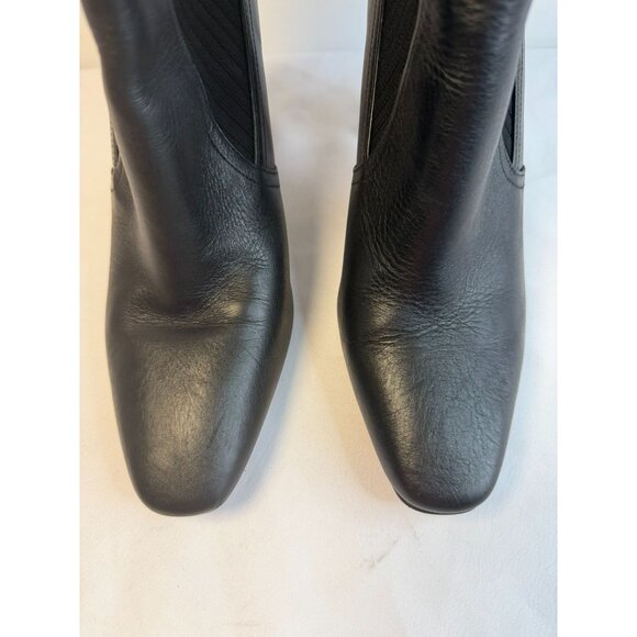 Vince Camuto Sarlaa Ribbed Ankle Booties Women Size 9M Black Block Heel Modern - Picture 4 of 15